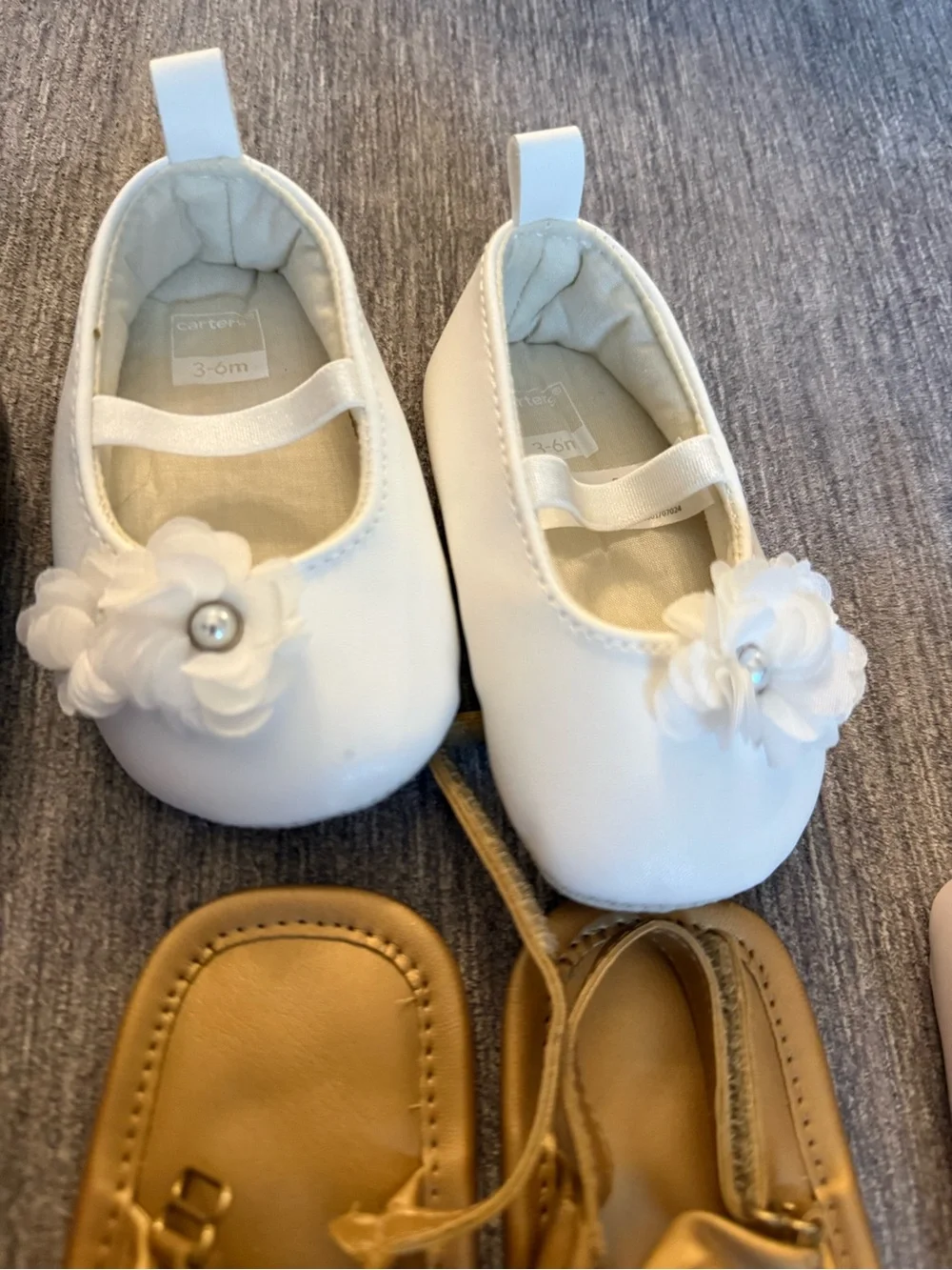 Bundle 3/6 month size baby girl shoes